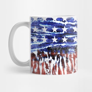 4th of July tie-dye flag Mug